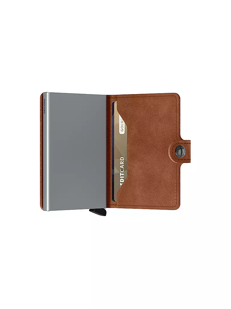 SECRID | Portefeuille - Miniwallet Vintage Mini Cognac Argent | braun