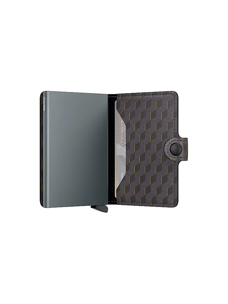 SECRID | Portefeuille Miniwallet Optical Mini Grey Yellow | Gris
