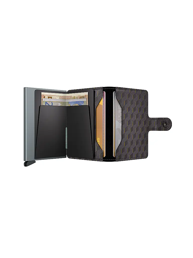 SECRID | Portefeuille Miniwallet Optical Mini Grey Yellow | Gris