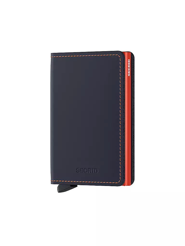 SECRID | Portefeuille SLIMWALLET MATTE Nightblue & Orange | dunkelblau