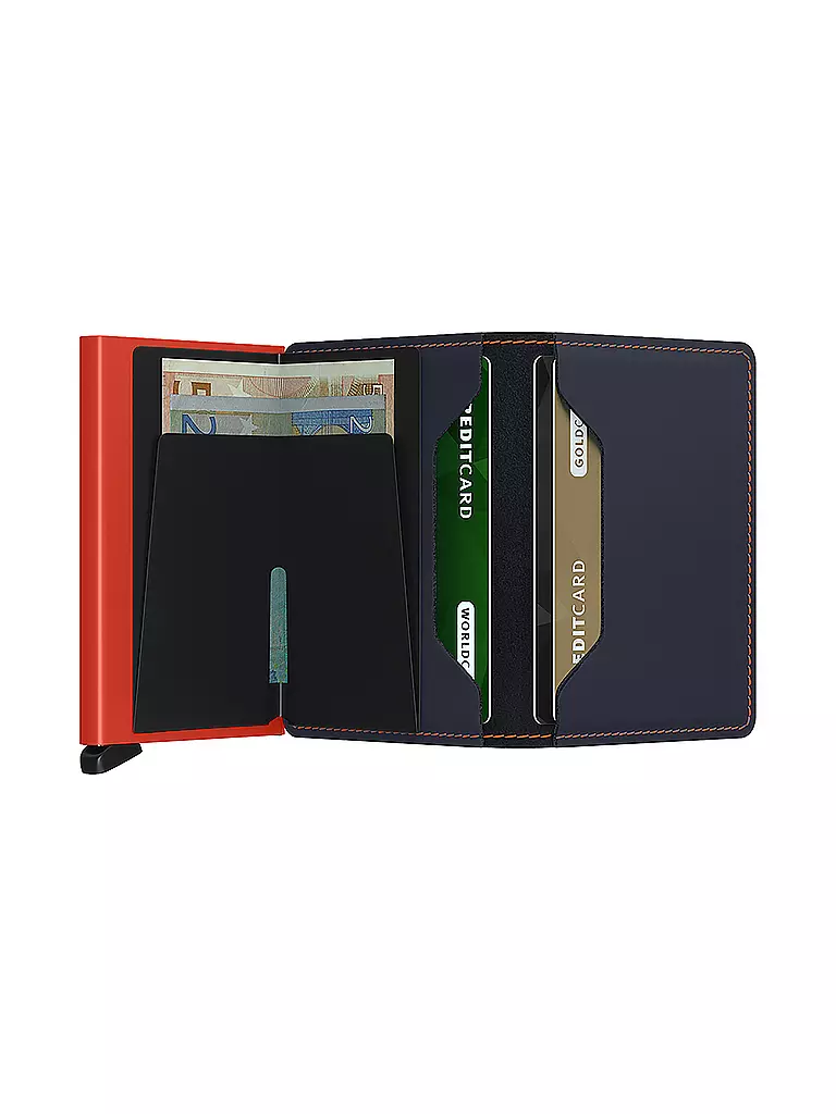 SECRID | Portefeuille SLIMWALLET MATTE Nightblue & Orange | 