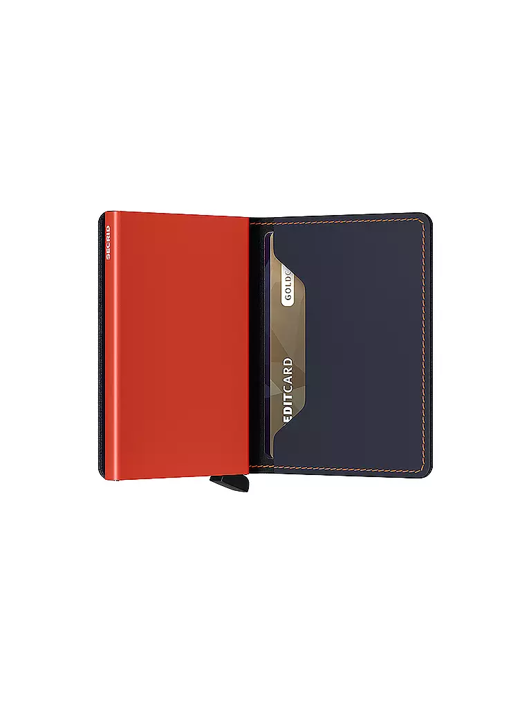 SECRID | Portefeuille SLIMWALLET MATTE Nightblue & Orange | 
