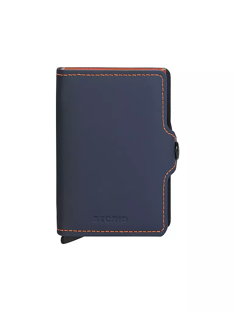 SECRID | Twinwallet MATTE bleu nuit-orange | Bleu