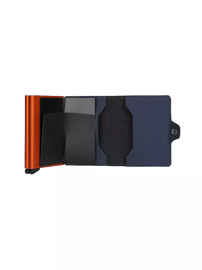 SECRID | Twinwallet MATTE bleu nuit-orange | 