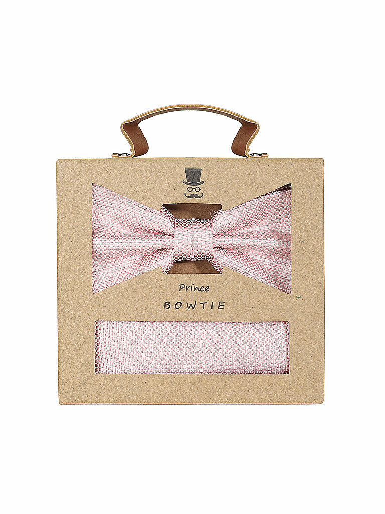Coffret cadeau - Nœud papillon et pochette de costume rose