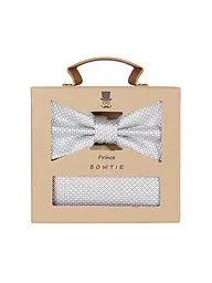 SEIDENFALTER | Coffret cadeau - Nœud papillon et pochette de costume | Gris clair
