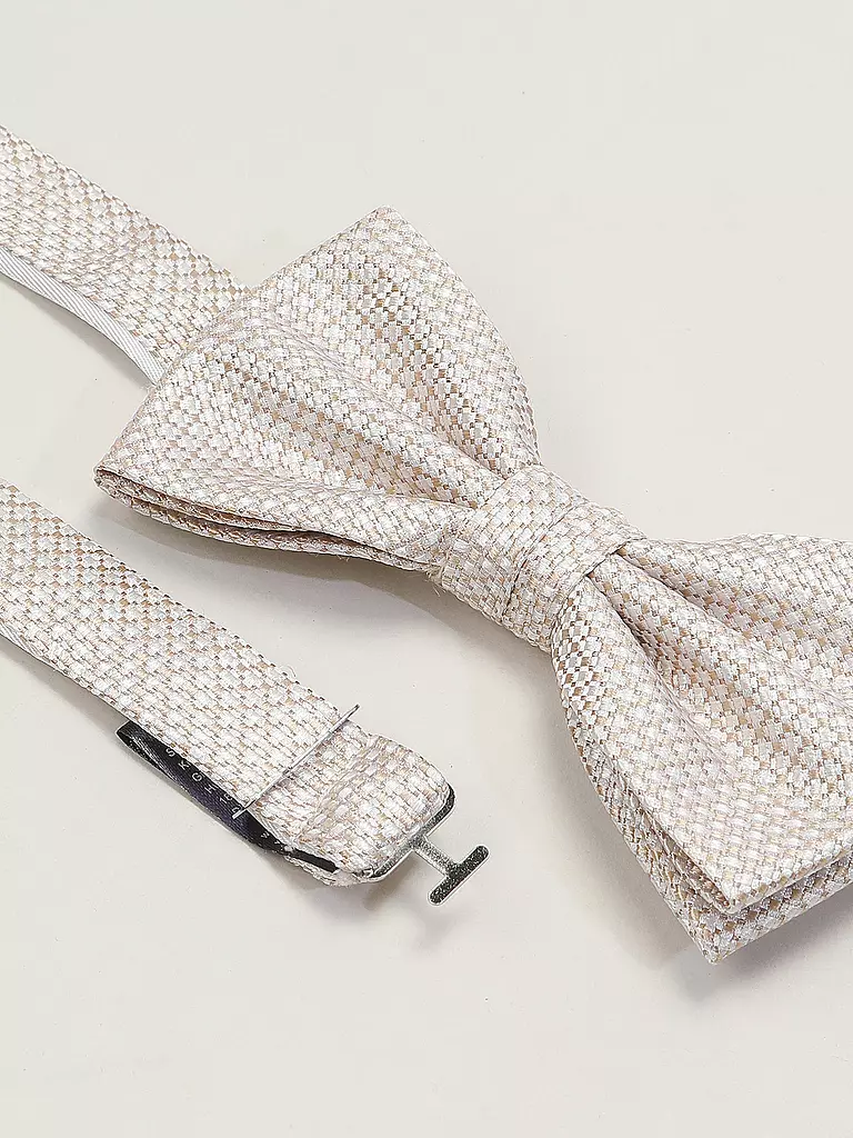 SEIDENFALTER | Ensemble de bretelles avec nœud papillon et clips à boutons | beige
