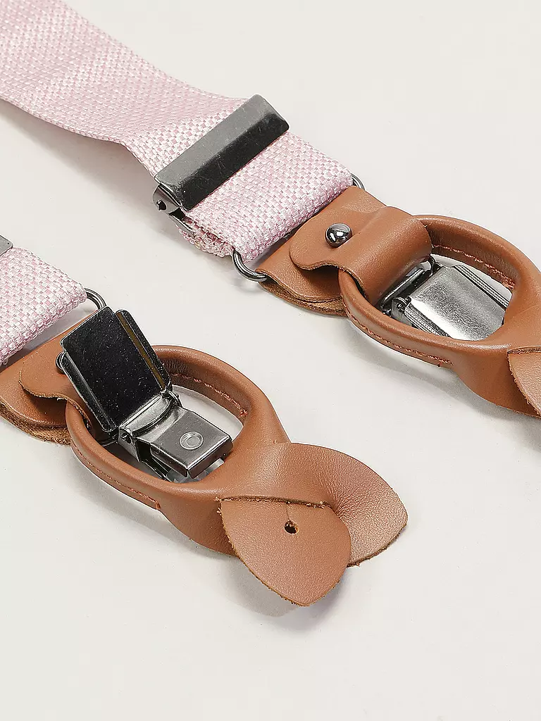 SEIDENFALTER | Ensemble de bretelles avec nœud papillon et clips à boutons | rosa