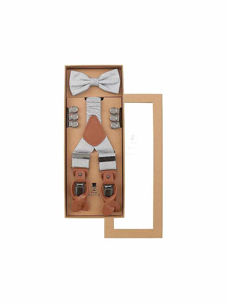 SEIDENFALTER | Ensemble de bretelles avec nœud papillon et clips à boutons | 
