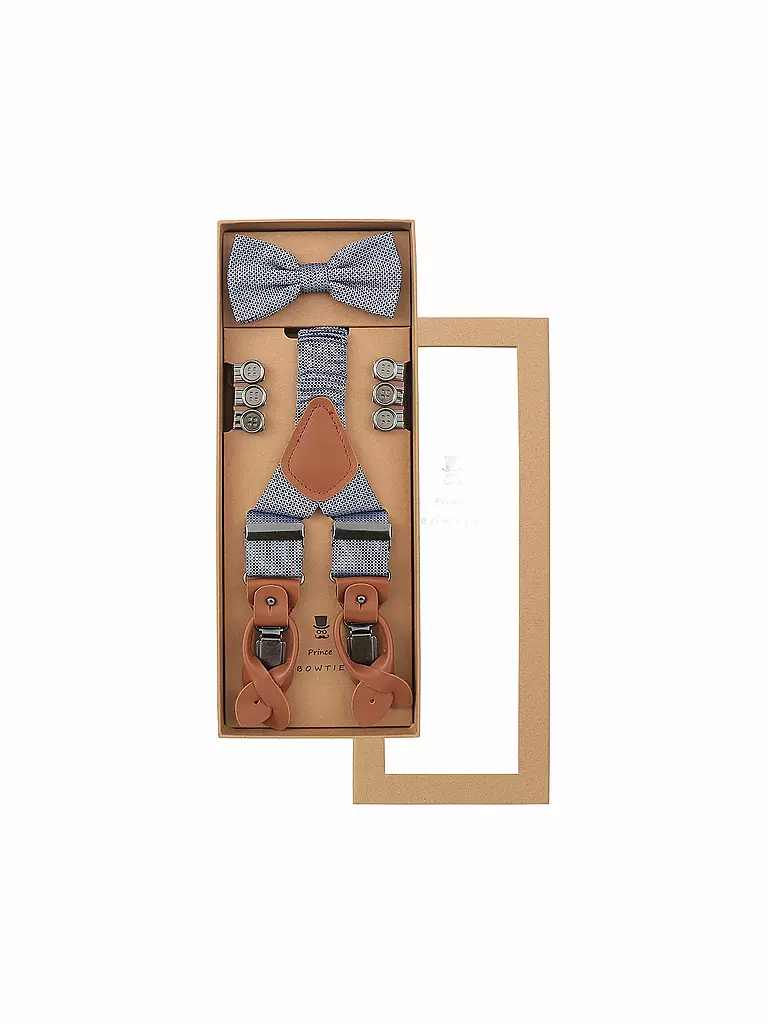SEIDENFALTER | Ensemble de bretelles avec nœud papillon et clips à boutons | dunkelblau