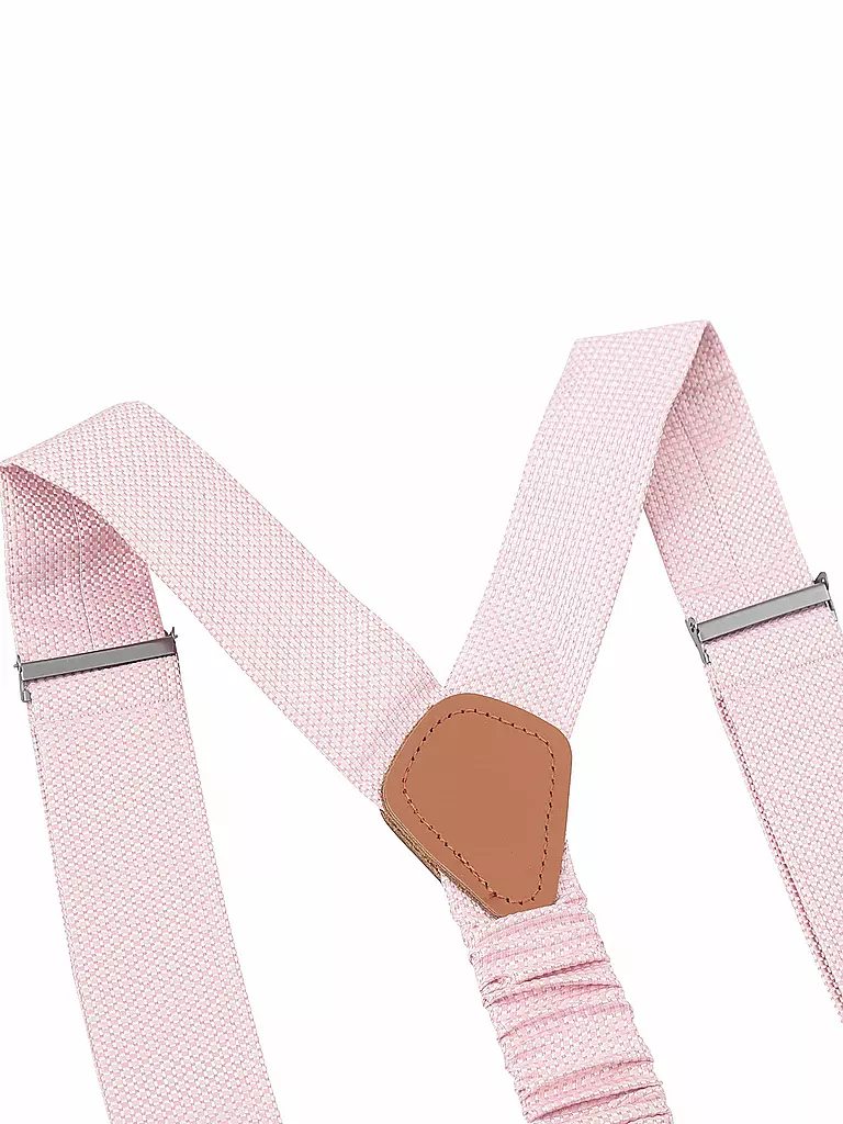 SEIDENFALTER | Ensemble de bretelles avec nœud papillon et clips à boutons | rosa