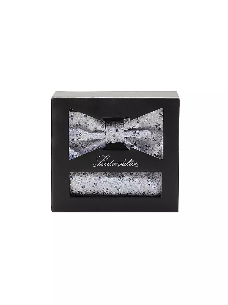 SEIDENFALTER | Ensemble nœud papillon et pochette de costume | hellblau
