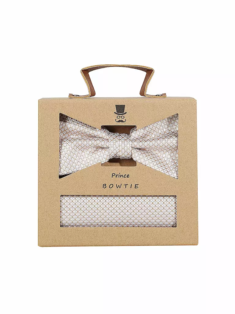 SEIDENFALTER | Geschenkset - Fliege und Stecktuch  | Crème