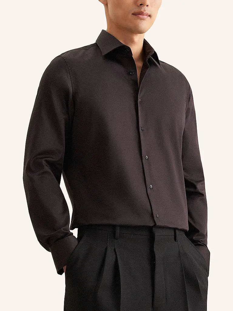 SEIDENSTICKER | Chemise business coupe slim | Noir