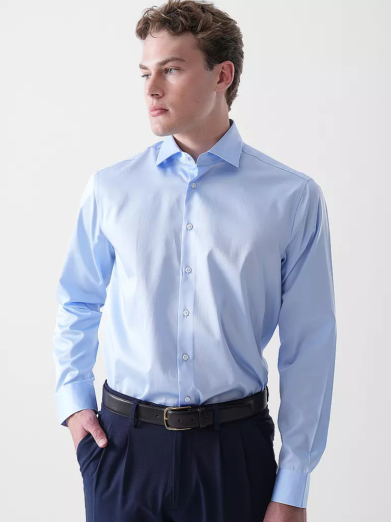 SEIDENSTICKER | Chemise coupe droite | Bleu clair
