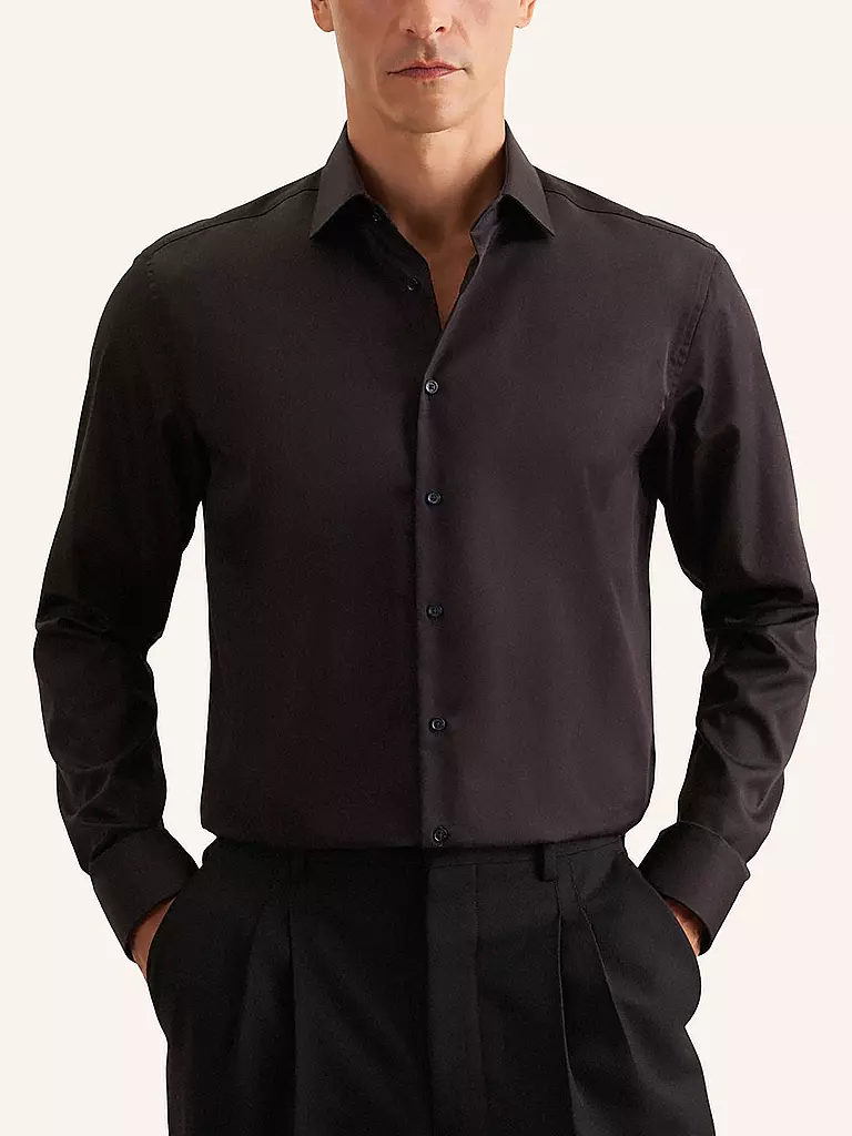 SEIDENSTICKER | Chemise coupe régulière | schwarz