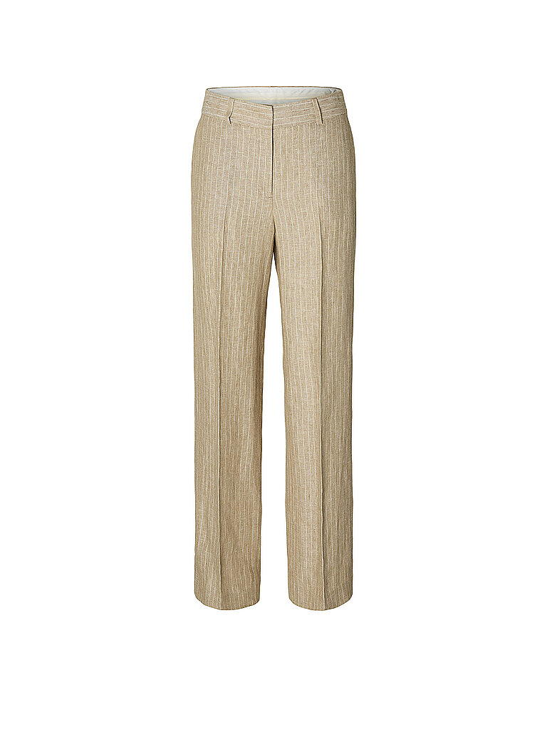 Pantalon de tailleur SLFWIDE IDA beige 40/L32