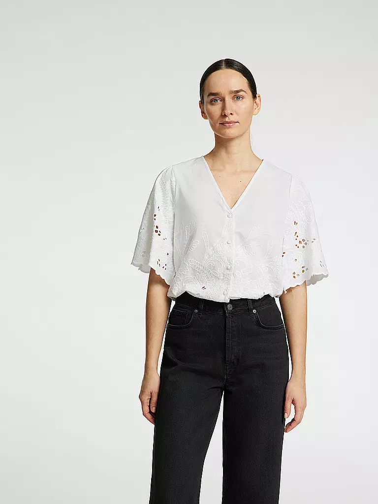 SELECTED FEMME | Bluse SLFDAHLIA BRODERI | Blanc