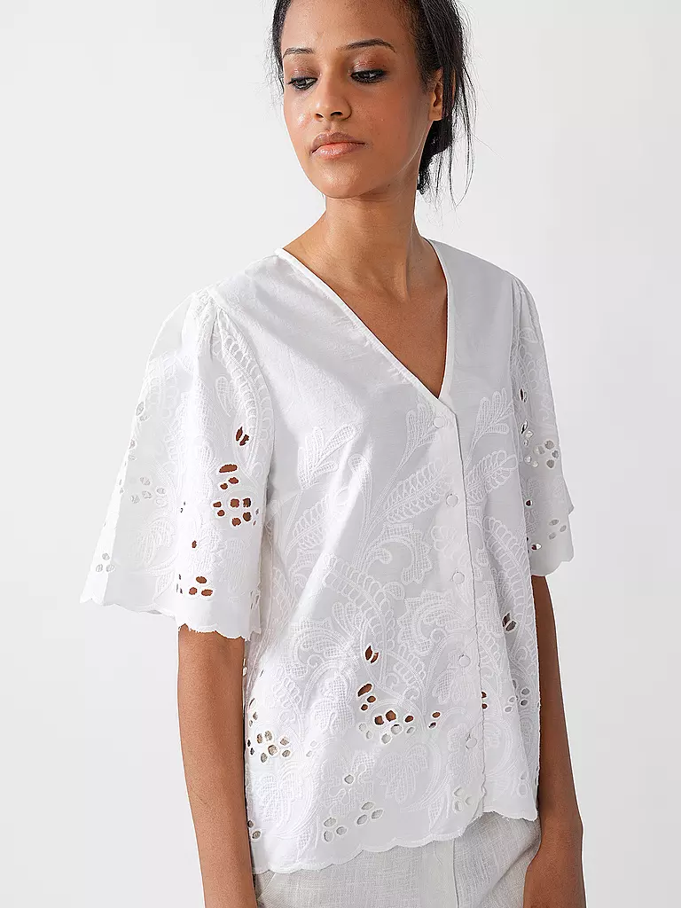 SELECTED FEMME | Bluse SLFDAHLIA BRODERI | Blanc