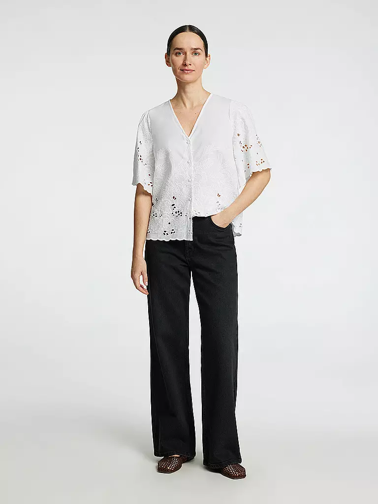 SELECTED FEMME | Bluse SLFDAHLIA BRODERI | Blanc