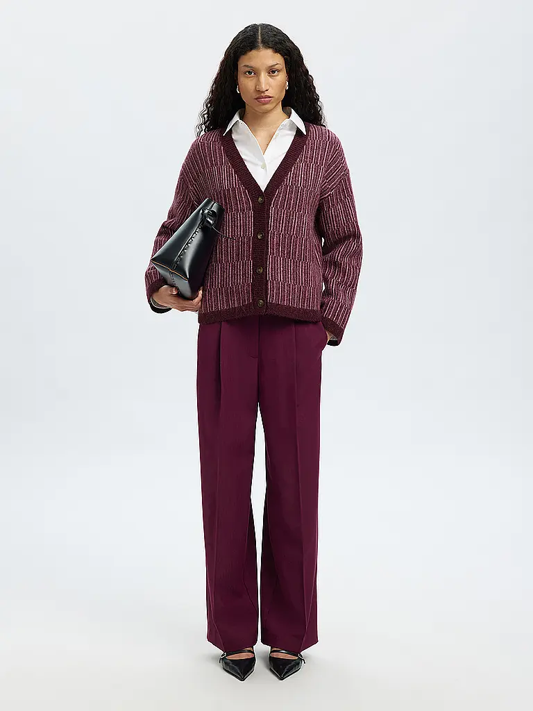 SELECTED FEMME | Cardigan SLFALVA | Rouge foncé