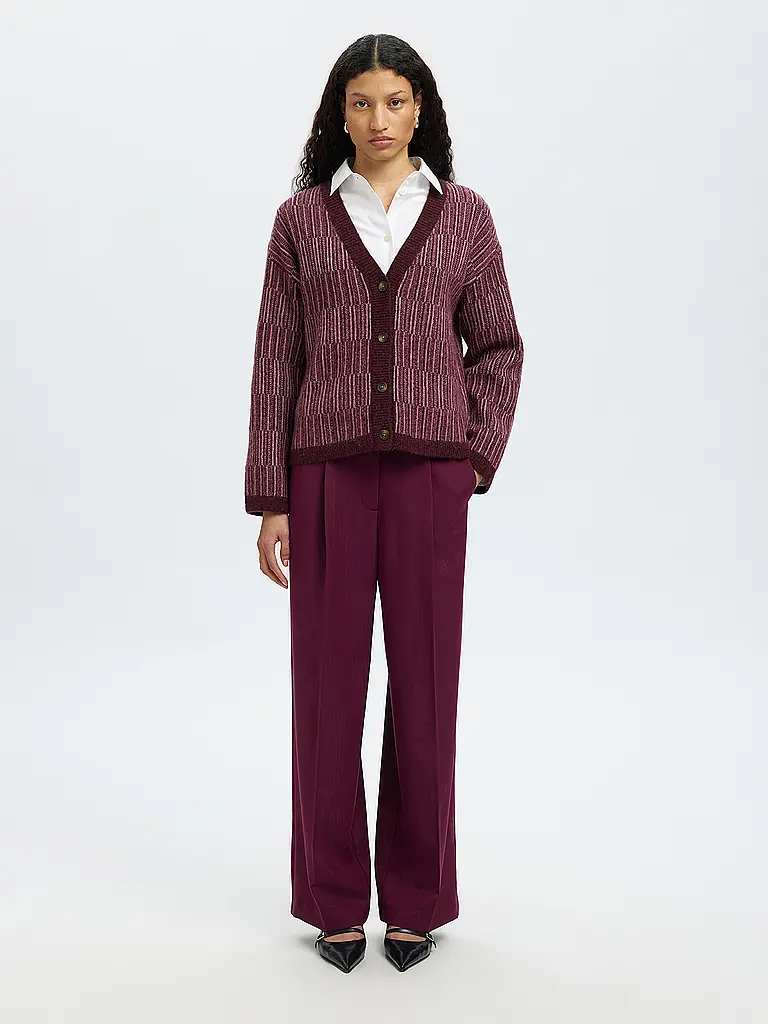 SELECTED FEMME | Cardigan SLFALVA | Rouge foncé