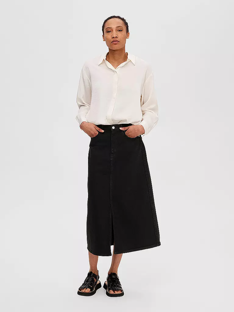 SELECTED FEMME | Jeansrock taille haute SLFKRISTA | 