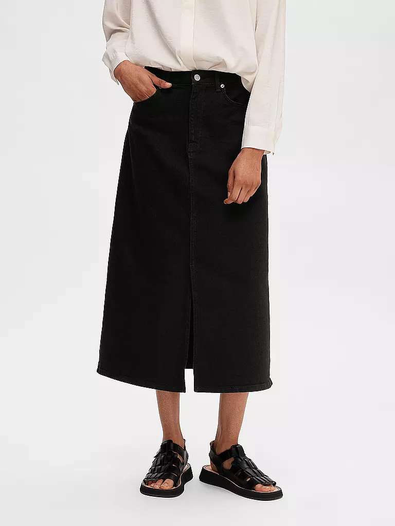 SELECTED FEMME | Jeansrock taille haute SLFKRISTA | 