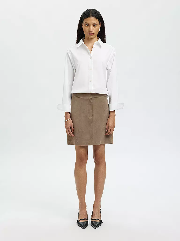 SELECTED FEMME | Jupe en cuir SLFKAYA | braun