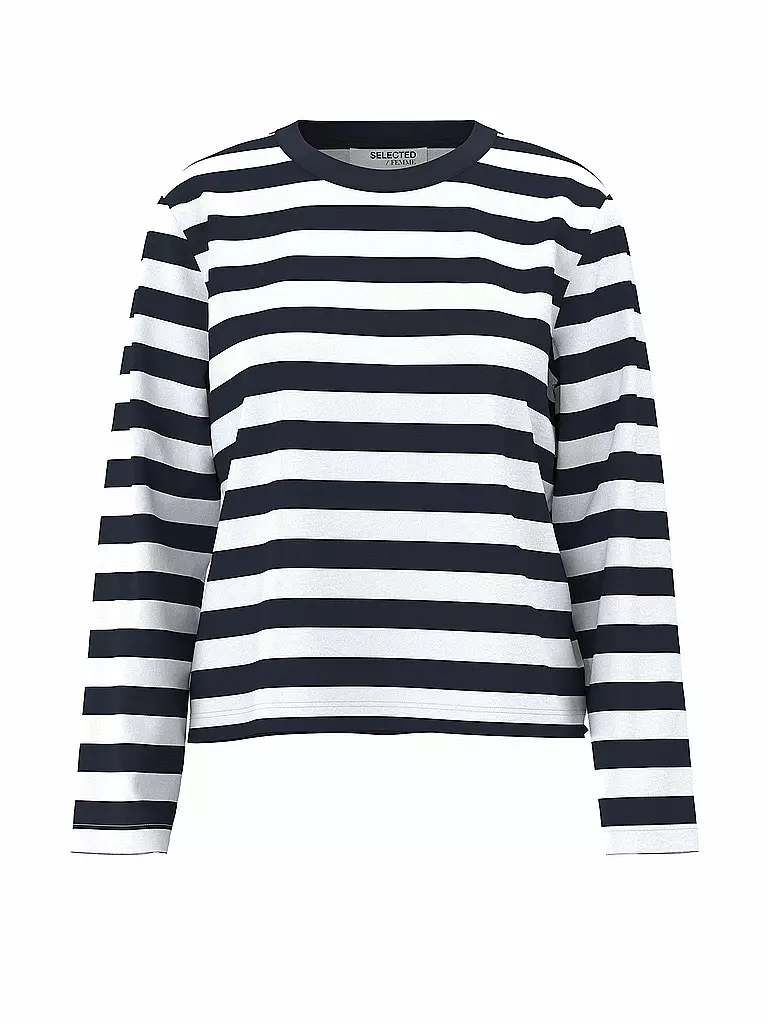 SELECTED FEMME | Langarmshirt SLFESSENTIAL | Bleu foncé