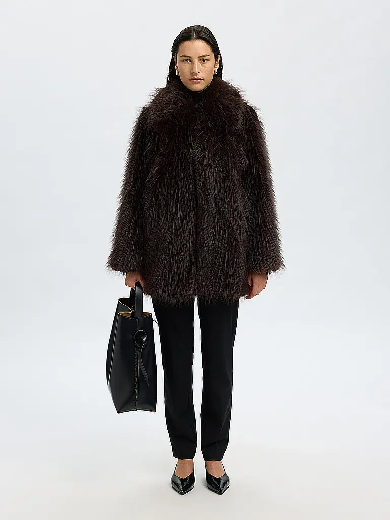 SELECTED FEMME | Manteau en fausse fourrure SLFBREA | Marron