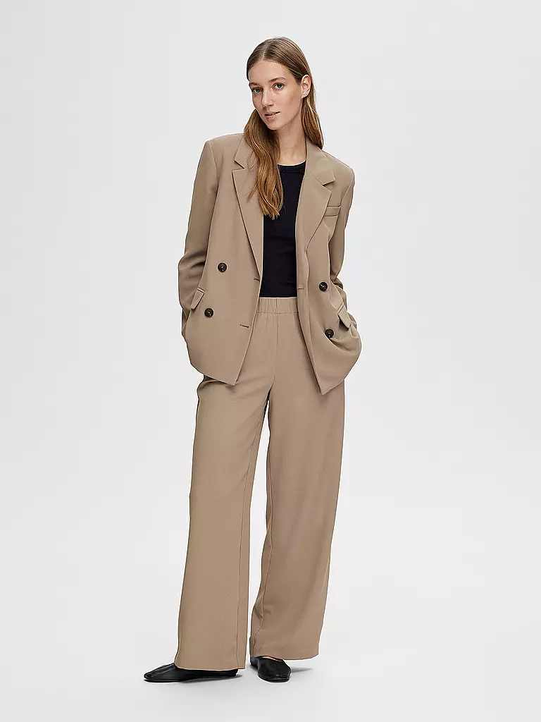 SELECTED FEMME | Marlenehose Relaxed Fit SLFTINNI | Beige