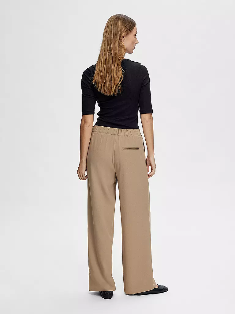 SELECTED FEMME | Marlenehose Relaxed Fit SLFTINNI | Beige