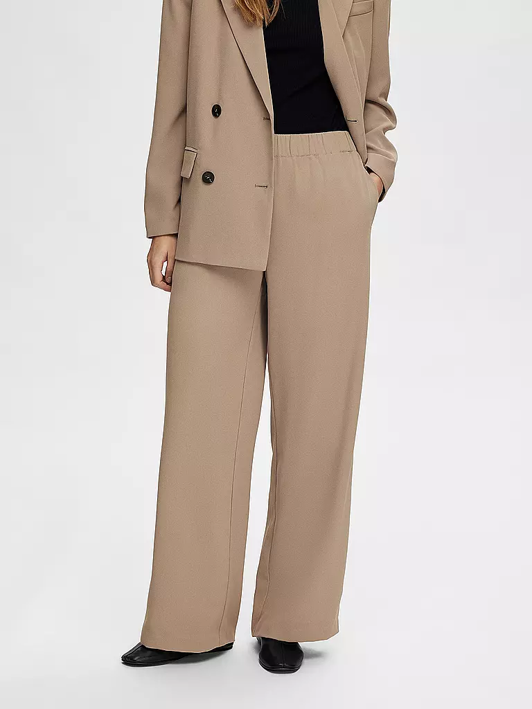 SELECTED FEMME | Marlenehose Relaxed Fit SLFTINNI | Beige