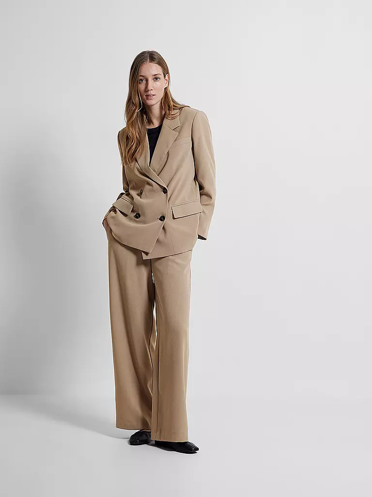 SELECTED FEMME | Marlenehose Relaxed Fit SLFTINNI | Beige