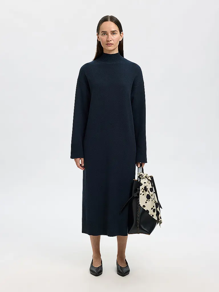 SELECTED FEMME | Midikleid SLFKAMMA | Bleu foncé