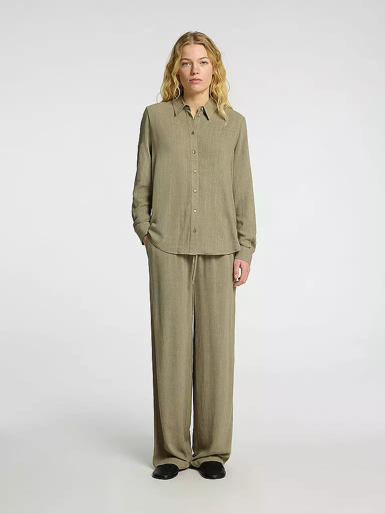 SELECTED FEMME | Pantalon Marlene Jambe Large SLFVIVA-GULIA | olive