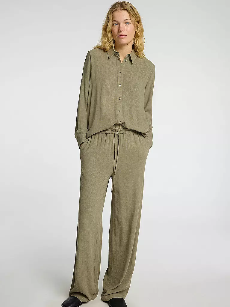SELECTED FEMME | Pantalon Marlene Jambe Large SLFVIVA-GULIA | olive