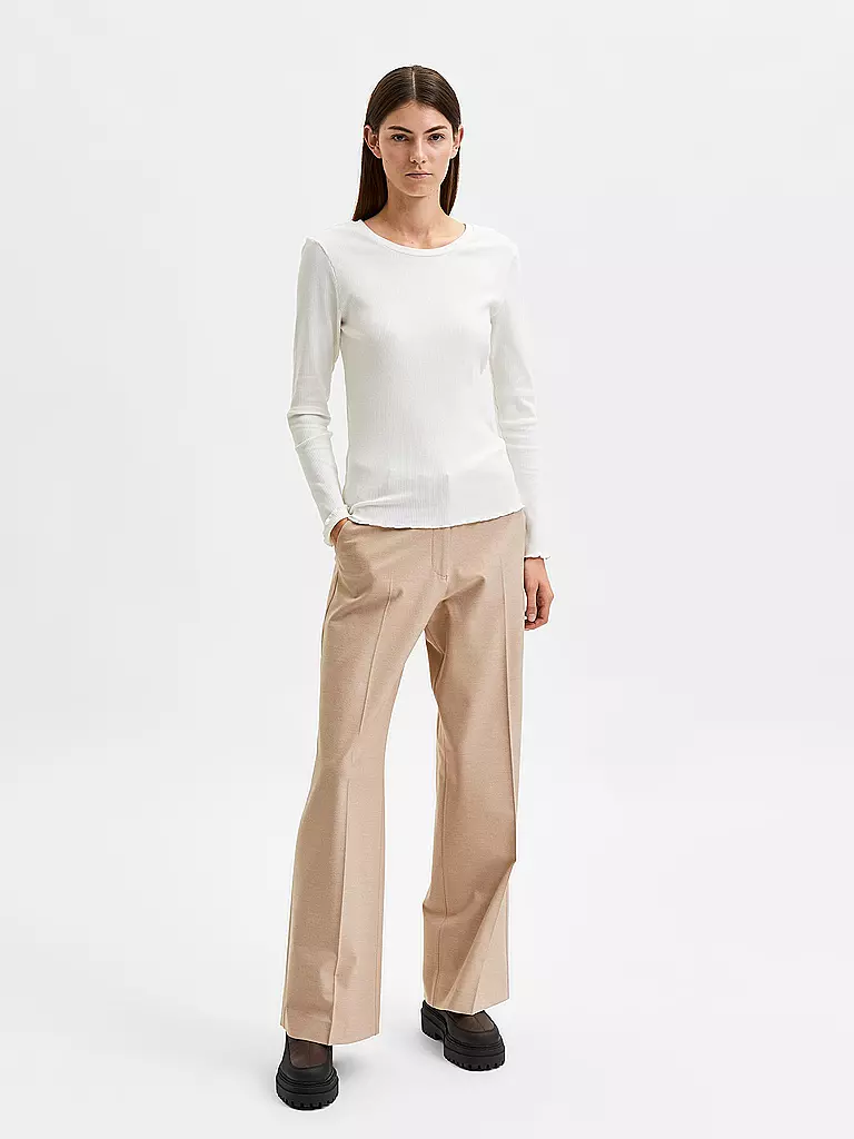 SELECTED FEMME | T-shirt à manches longues SLFANNA | weiss
