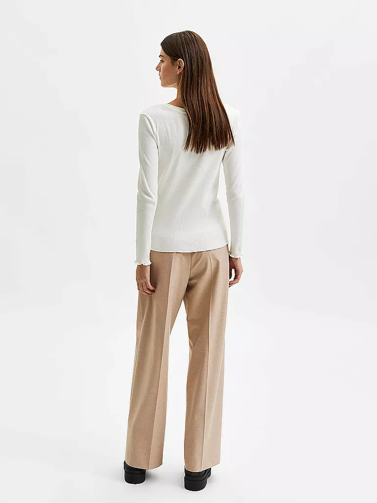SELECTED FEMME | T-shirt à manches longues SLFANNA | weiss