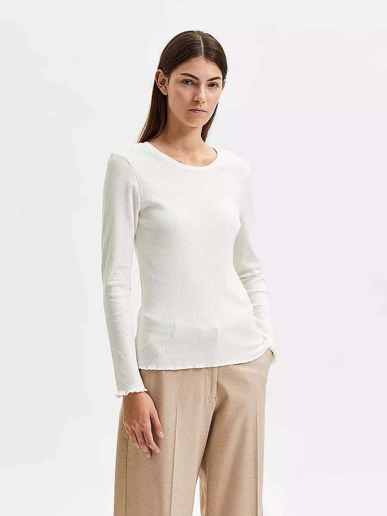 SELECTED FEMME | T-shirt à manches longues SLFANNA | weiss