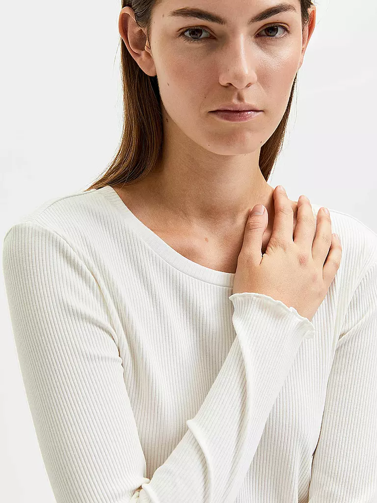 SELECTED FEMME | T-shirt à manches longues SLFANNA | weiss
