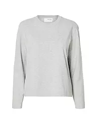 SELECTED FEMME | Langarmshirt SLFESSENTIAL | Gris clair