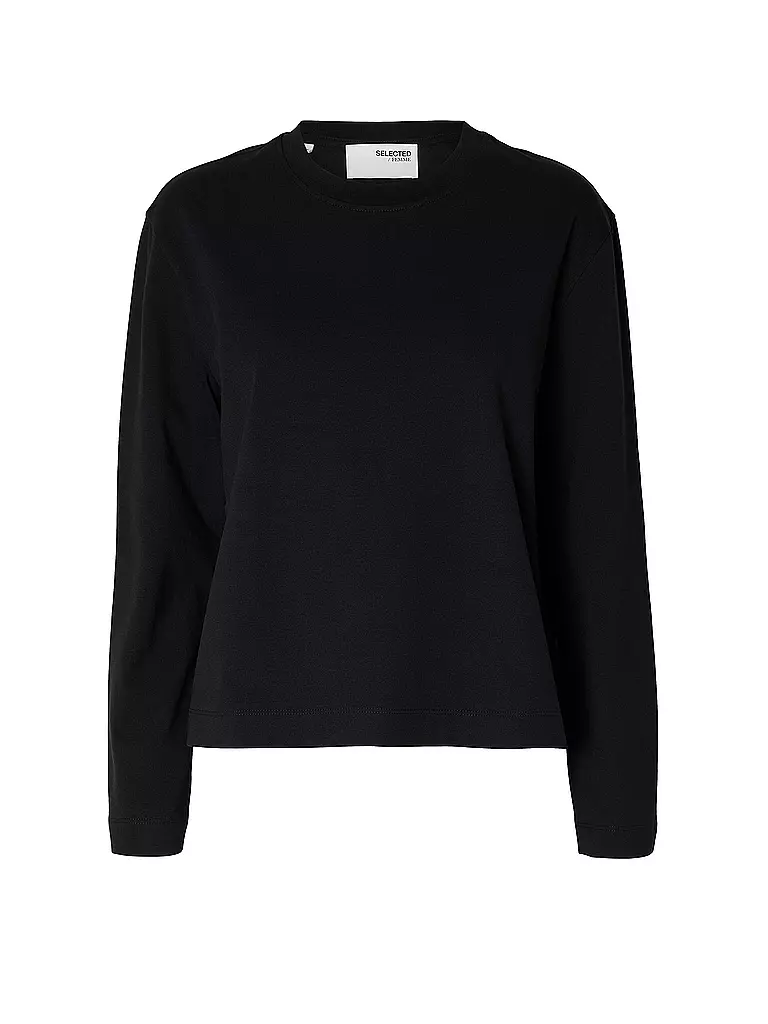 SELECTED FEMME | T-shirt à manches longues SLFESSENTIAL | schwarz
