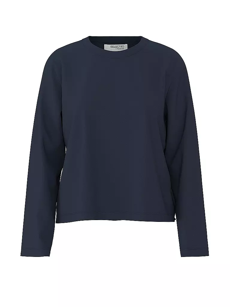 SELECTED FEMME | T-shirt à manches longues SLFESSENTIAL | Bleu foncé