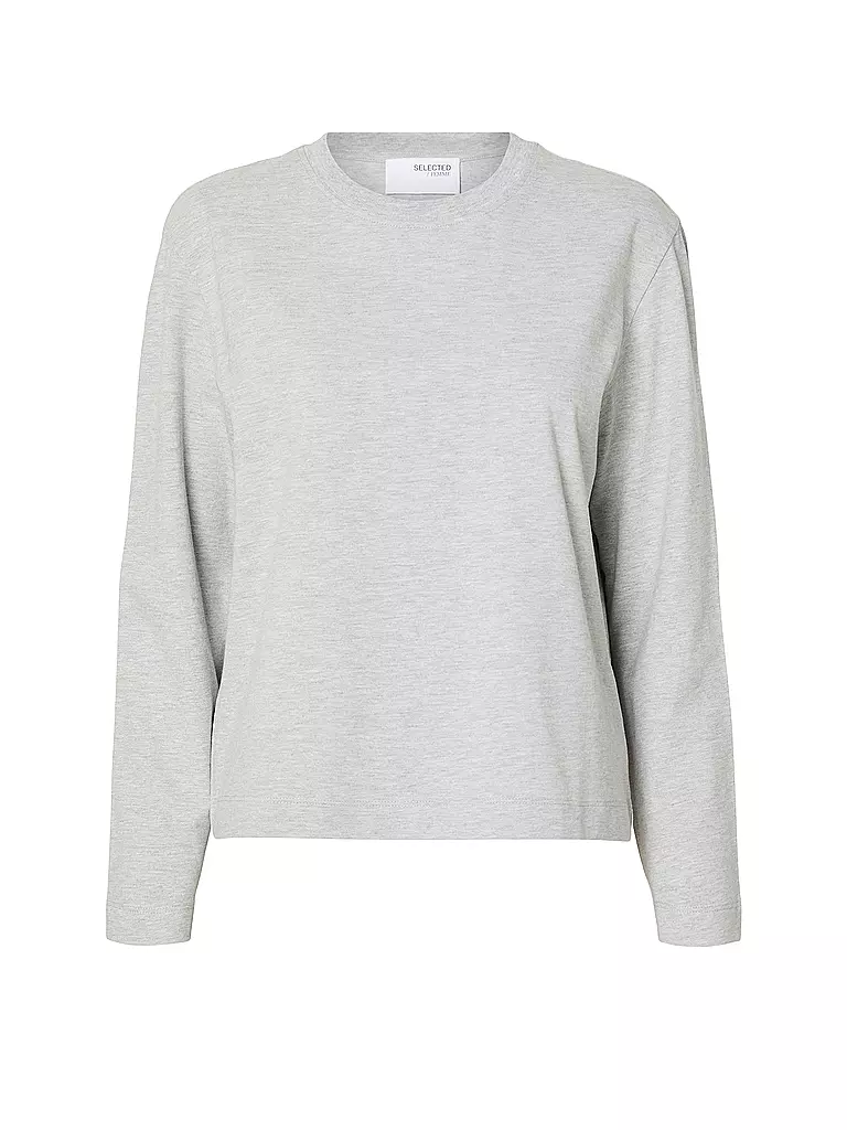 SELECTED FEMME | T-shirt à manches longues SLFESSENTIAL | hellgrau
