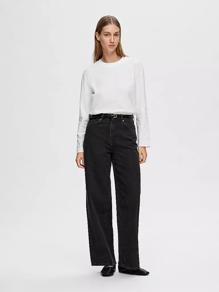 SELECTED FEMME | T-shirt à manches longues SLFESSENTIAL | weiss