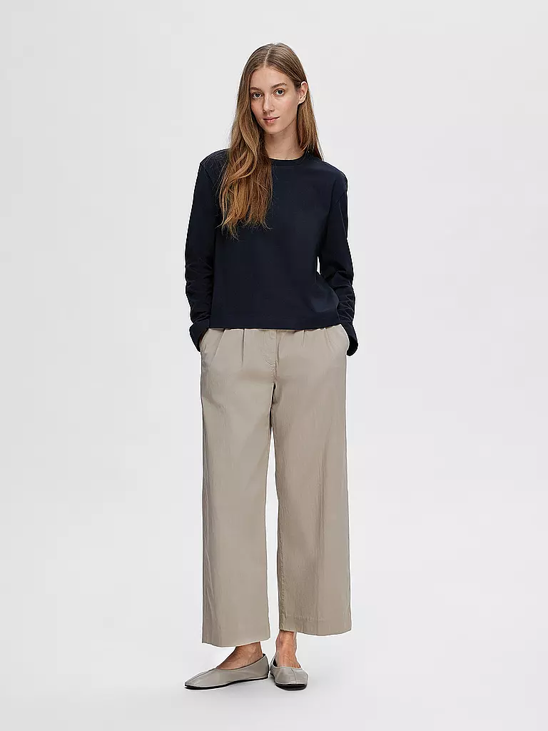 SELECTED FEMME | T-shirt à manches longues SLFESSENTIAL | Bleu foncé