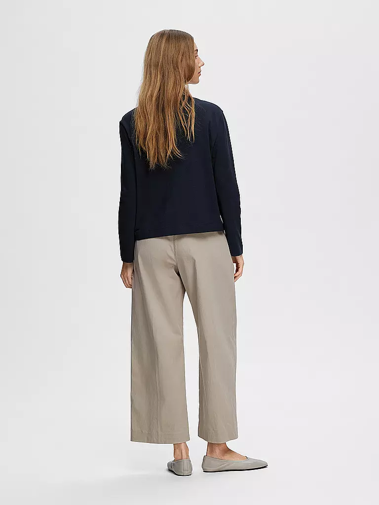 SELECTED FEMME | T-shirt à manches longues SLFESSENTIAL | Bleu foncé