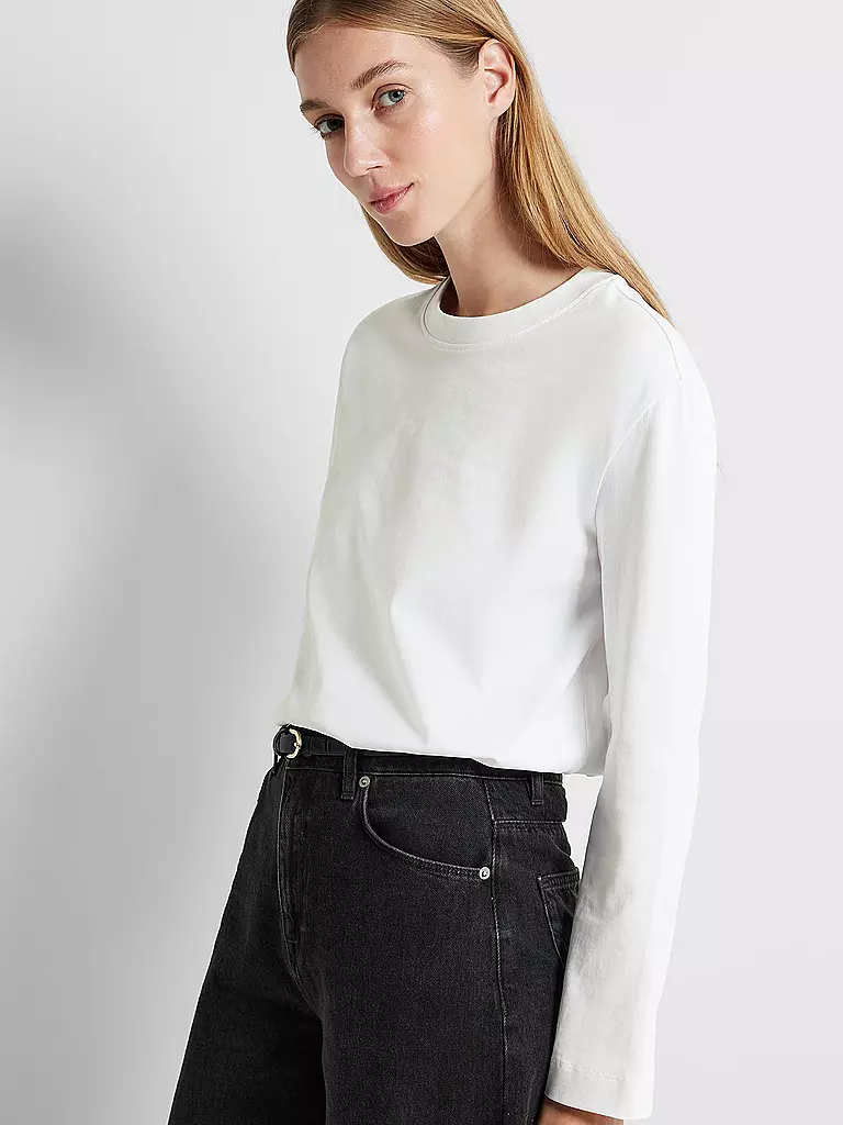 SELECTED FEMME | T-shirt à manches longues SLFESSENTIAL | weiss